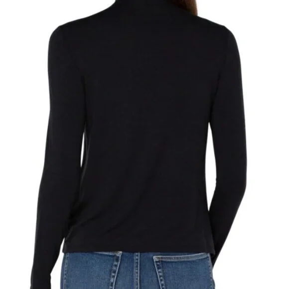 NWT GNW 3X Black Mock neck Long Sleeve Knit Top Basic Great for layering! - Picture 3 of 6